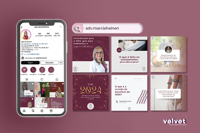 Case de sucesso em advocacia - portfólio Velvet Comunicação